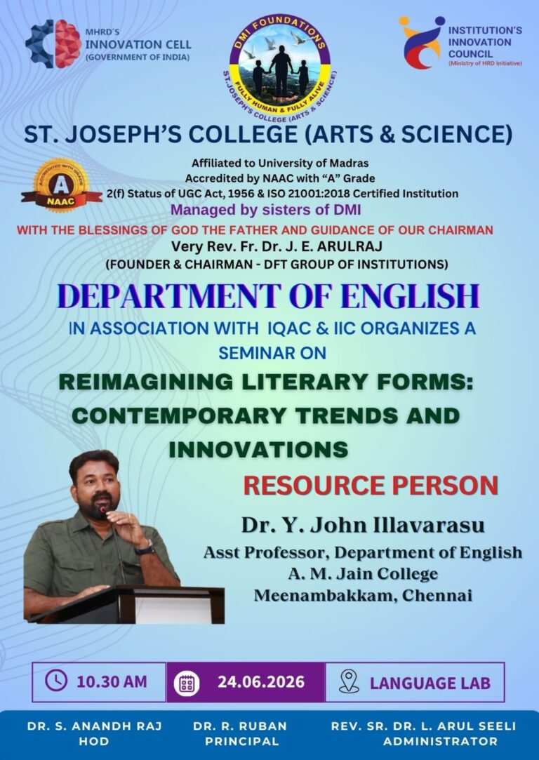 ” REIMAGINING LITERARY FORMS : CONTEMPORARY TRENDS AND INNOVATIONS “- ( ENGLISH )