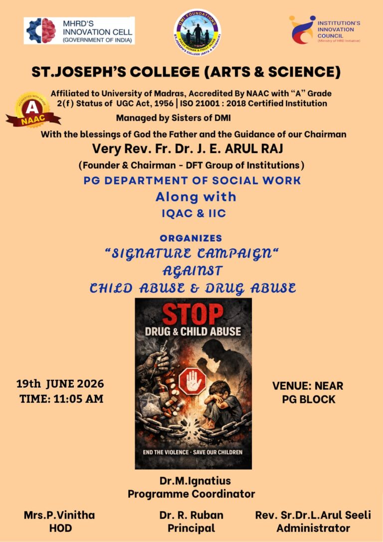 STOP DRUG & CHILD ABUSE – ( MSW )